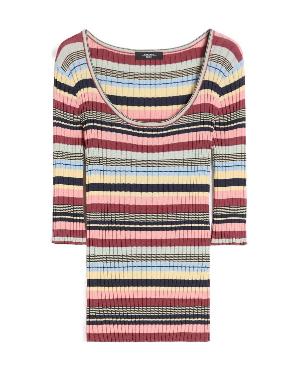 Weekend by Maxmara Multicolor Stretch Ribbed Jumper