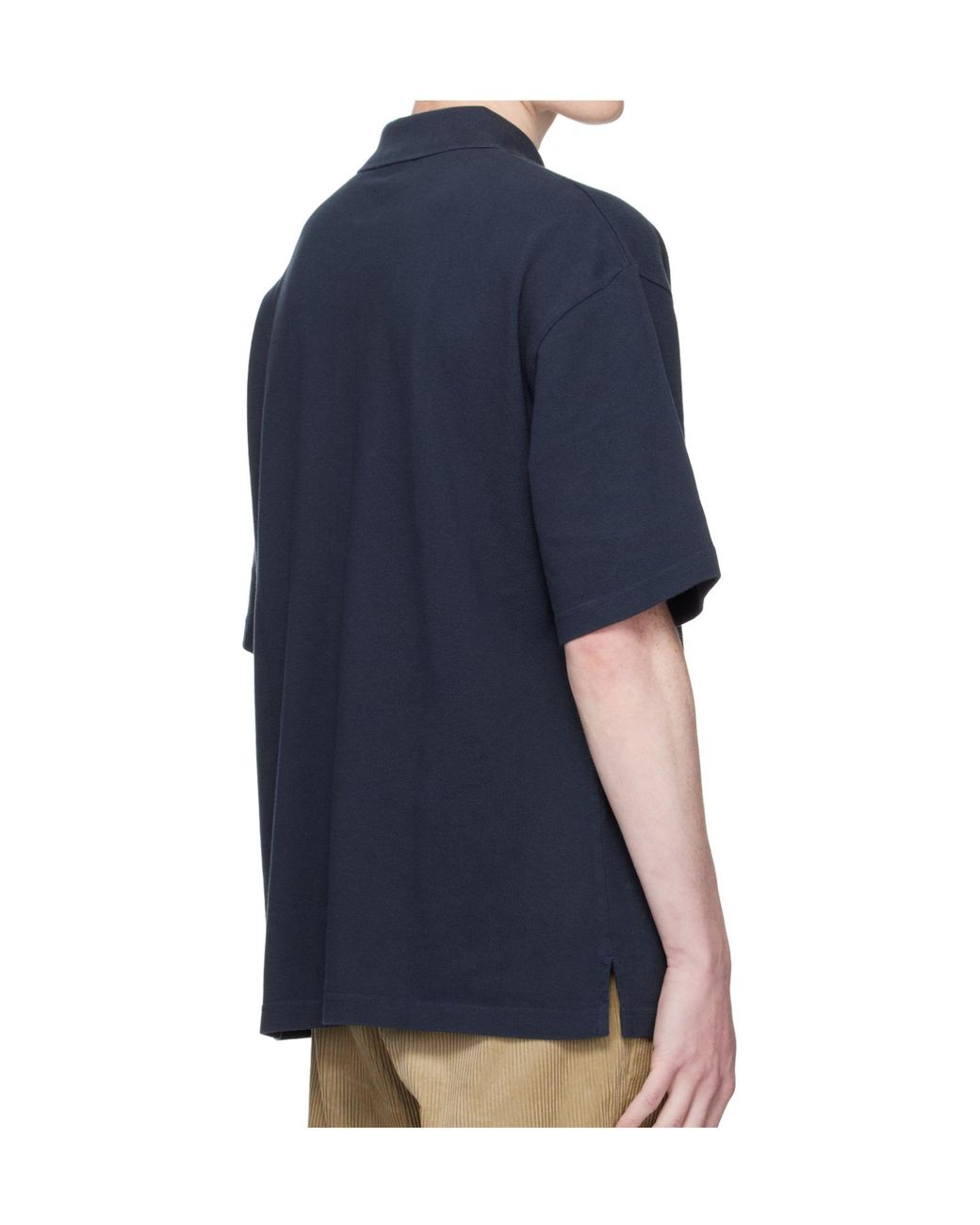Maison Kitsuné Blue Maison Kitsuné Fox Patch Relaxed Polo Shirt for men
