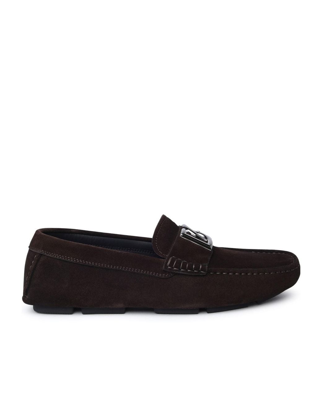 Dolce & Gabbana Black Dg Logo Plaque Loafers for men