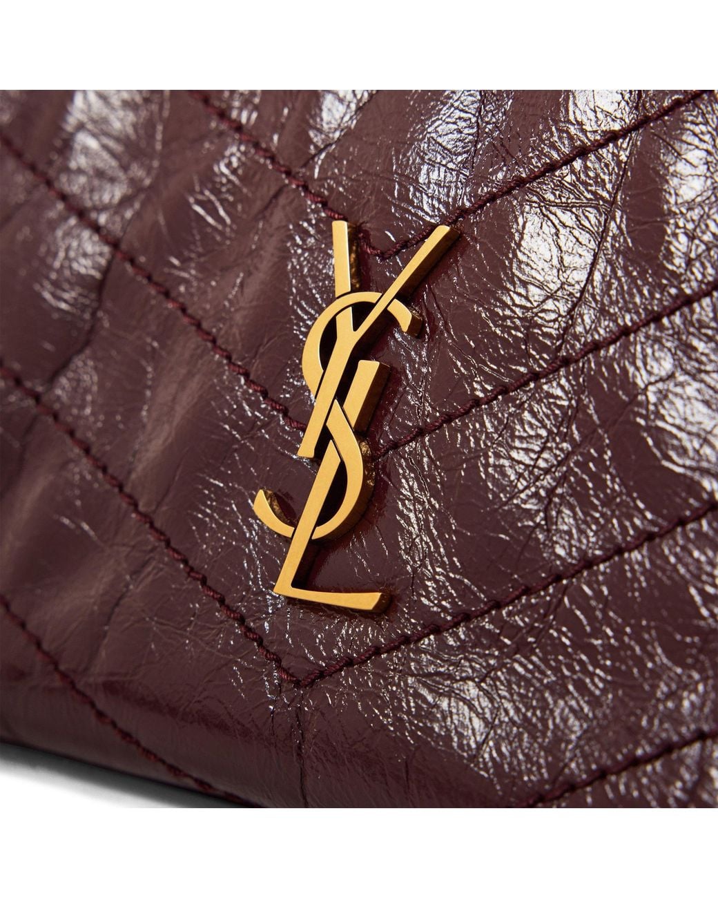 Saint Laurent Purple Quilted Tote Bag