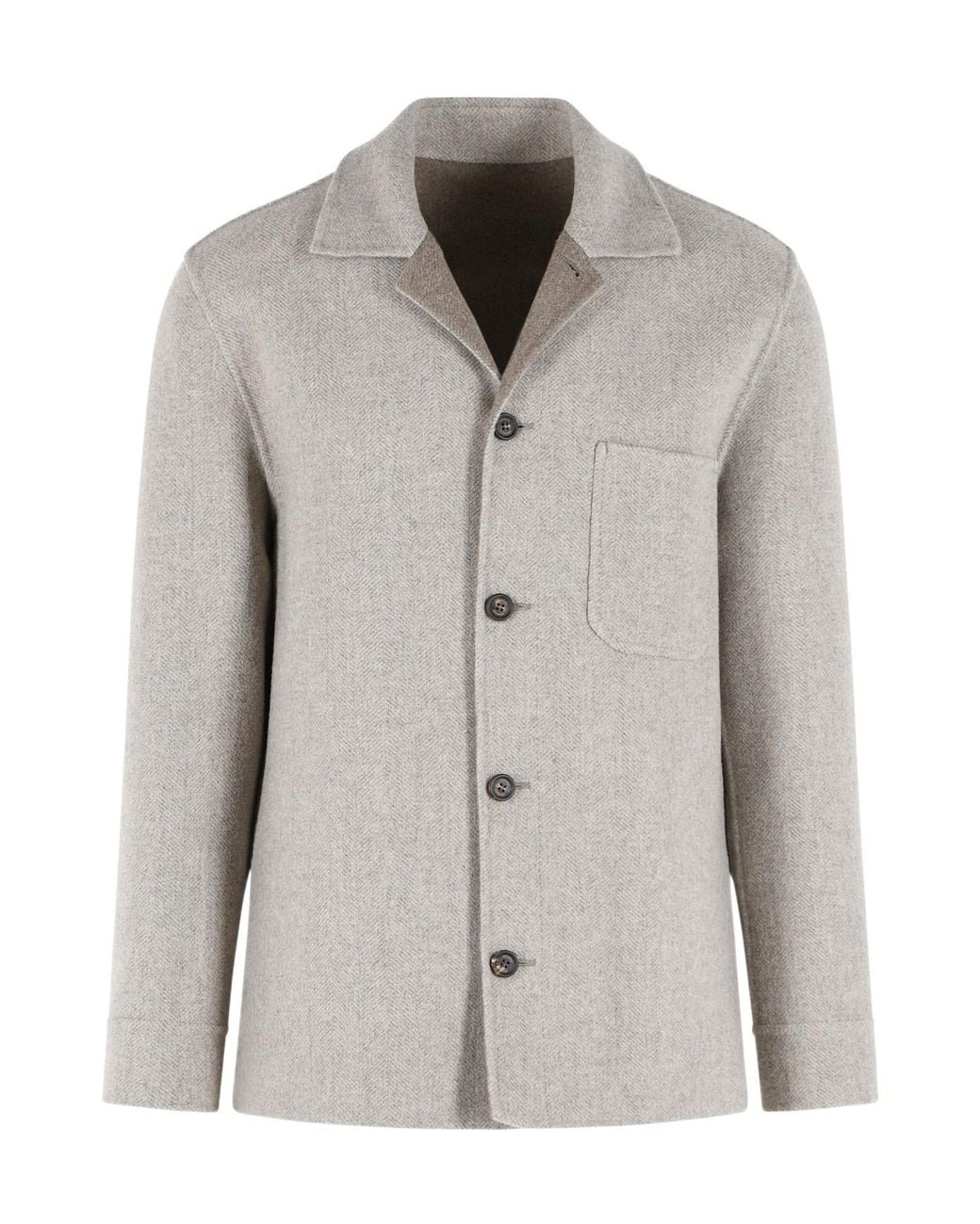 Eleventy Gray Long-Sleeved Jacket for men