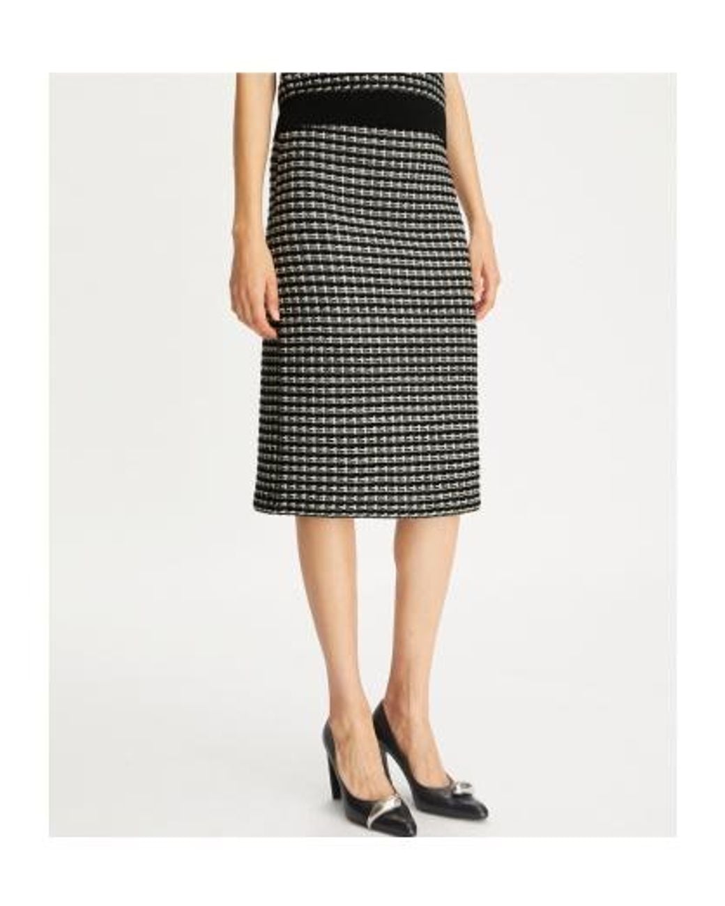Tory Burch Black Jacquard Skirt