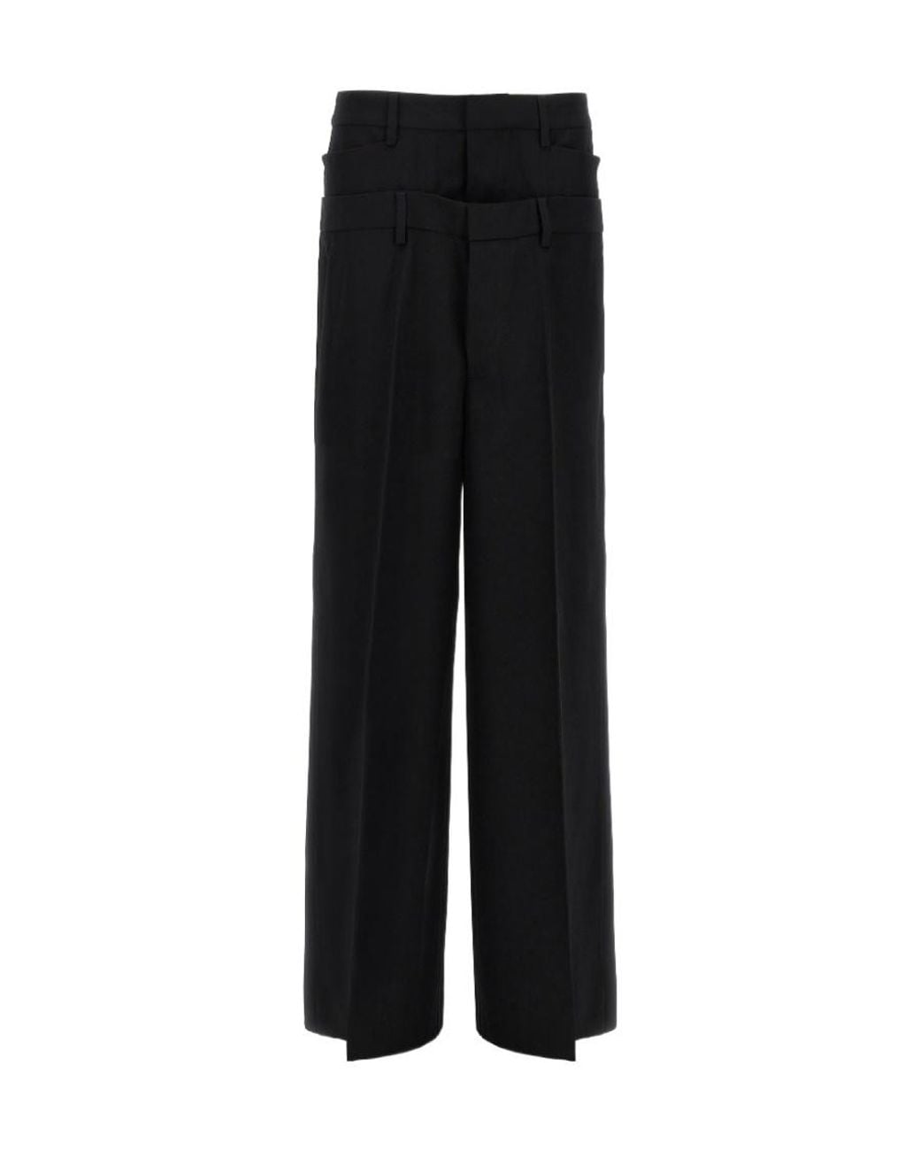 DSquared² Black Logo Detailed Wide-Leg Trousers