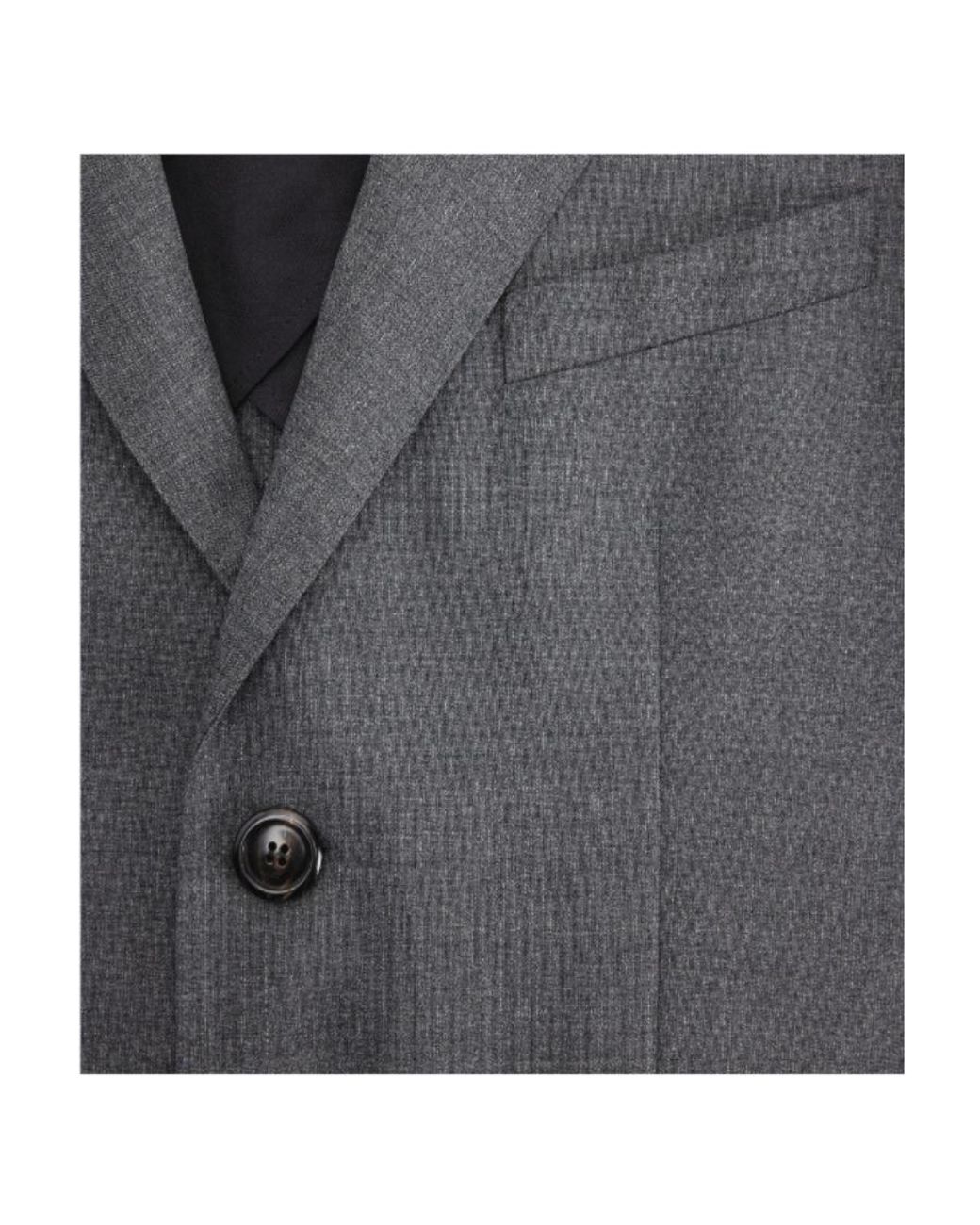 AMI Gray Single-Breasted Blazer for men
