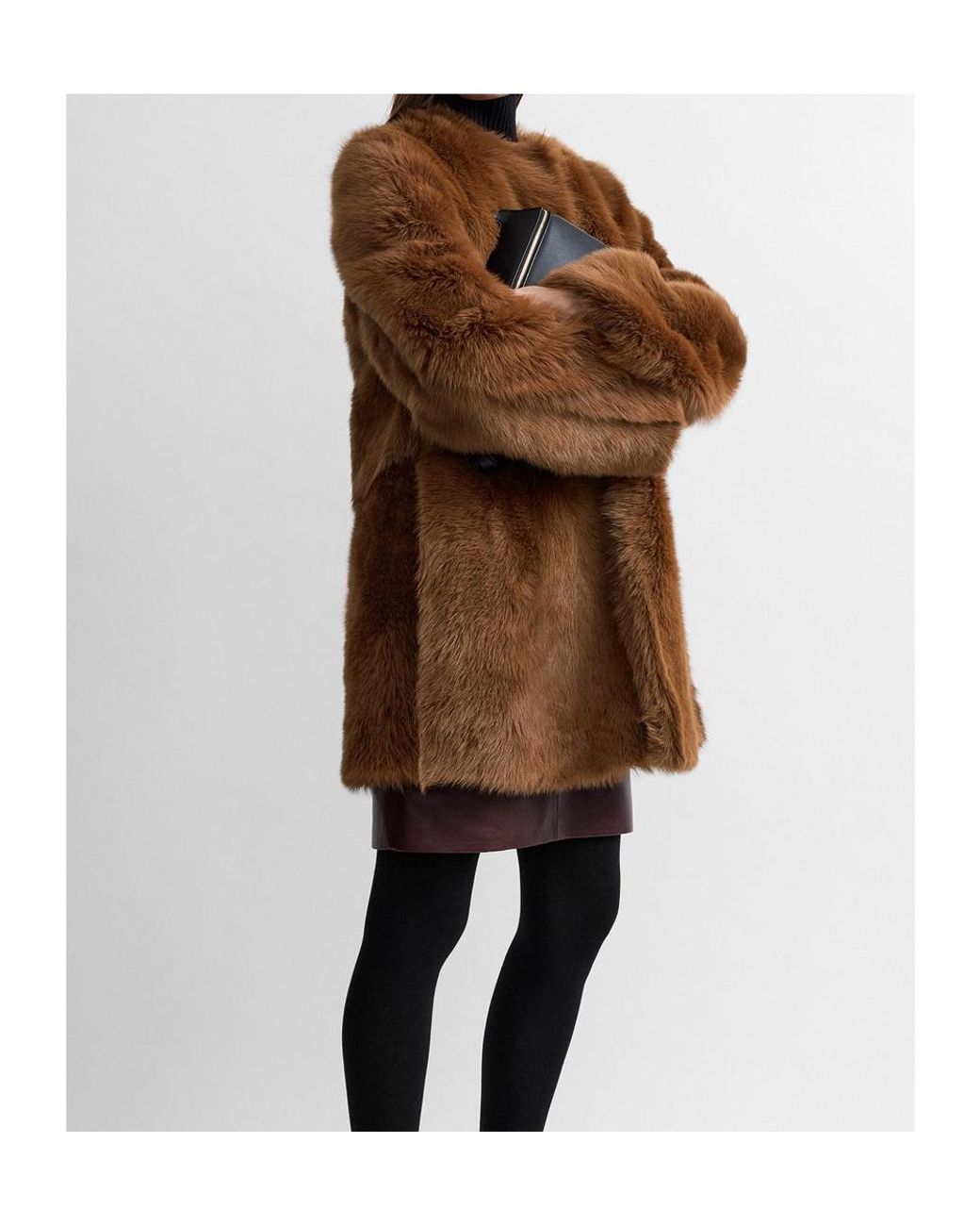 Totême Brown Silky Lamb Shearling Short Coat
