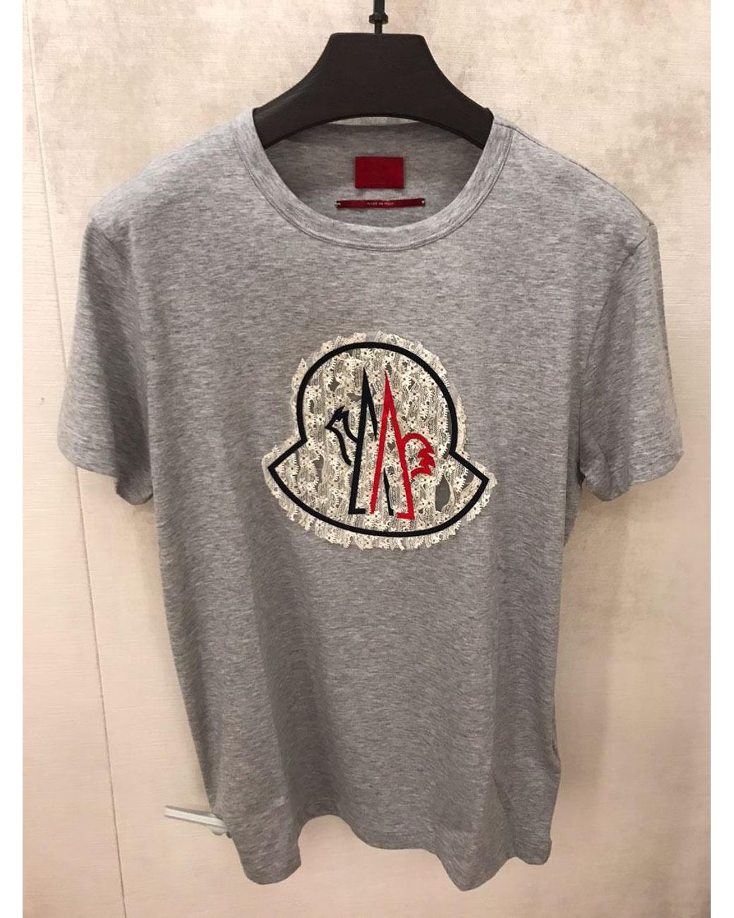 Moncler Gray Crew Neck Short-Sleeve T-Shirt