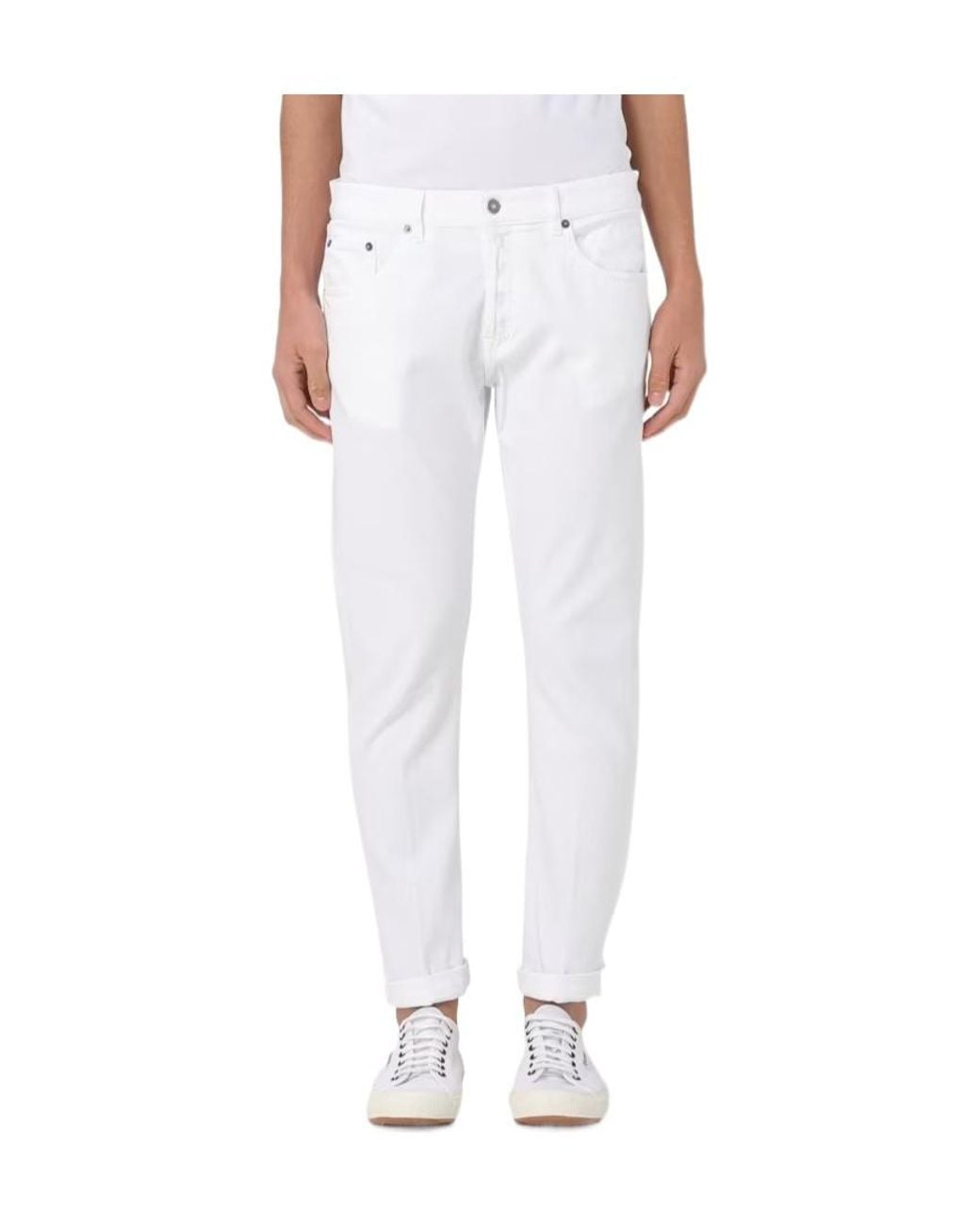 Dondup White Slim-Fit Jeans for men