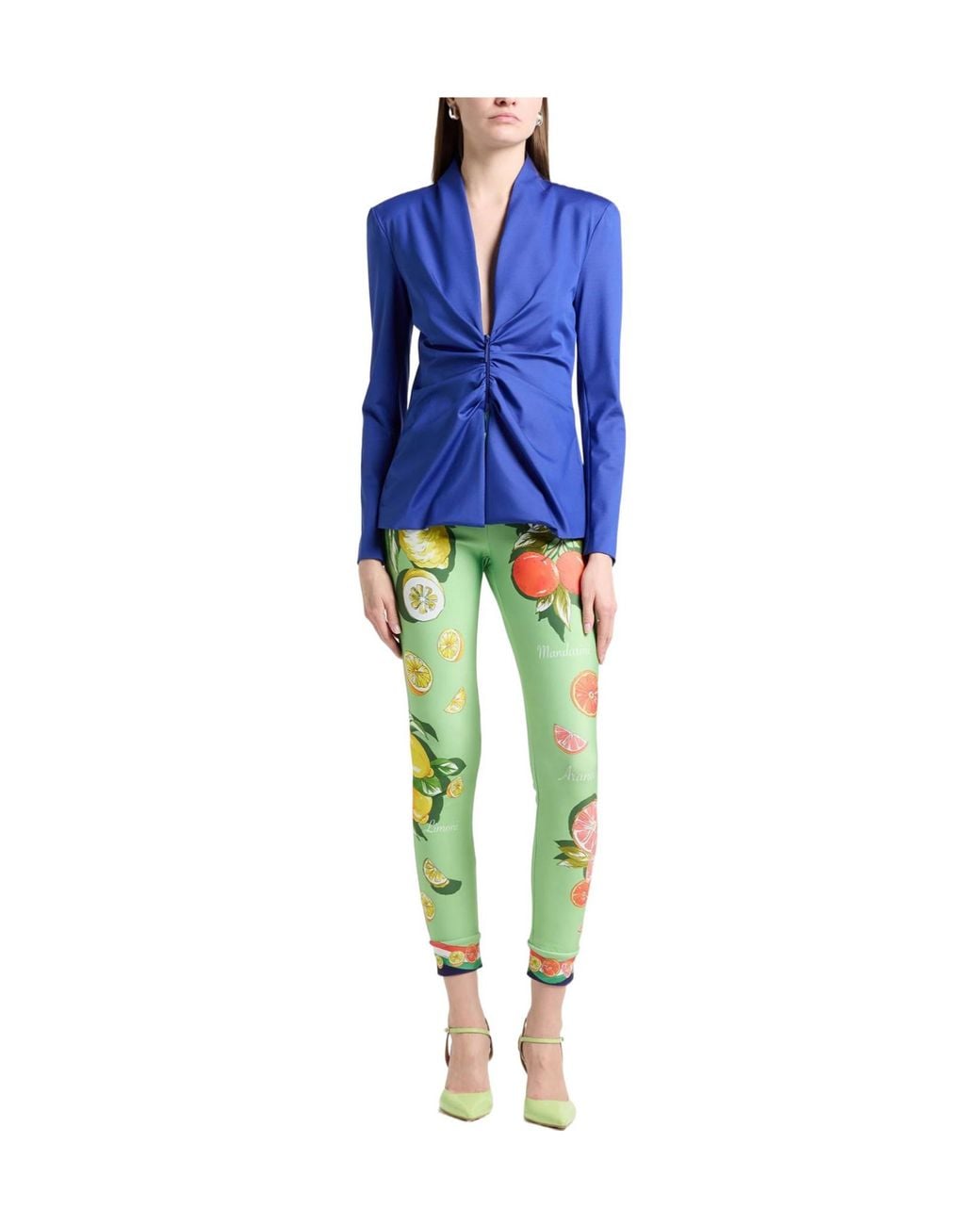 Dolce & Gabbana Green Printed Leggings