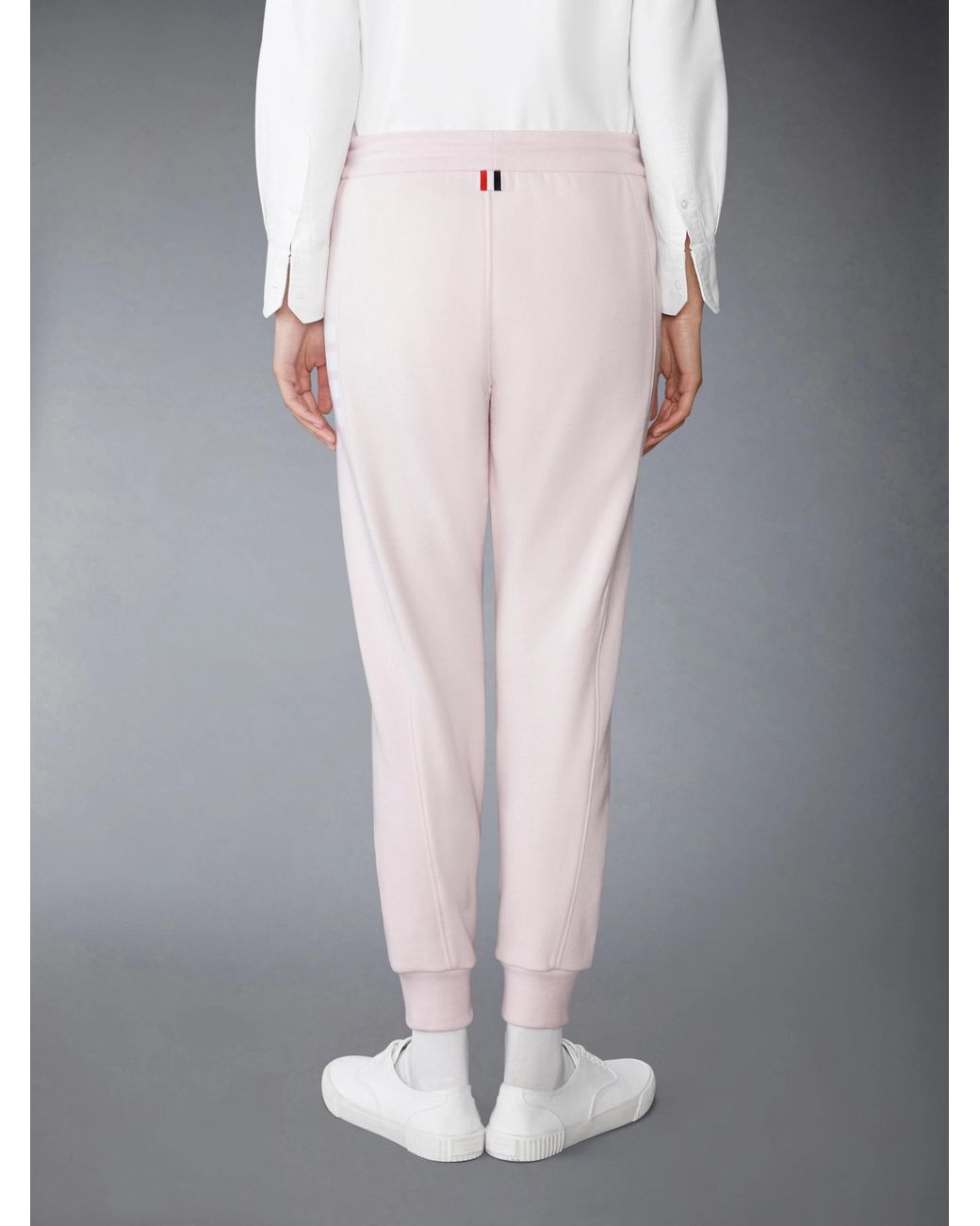 Thom Browne White 4-Bar Jersey Track Pants