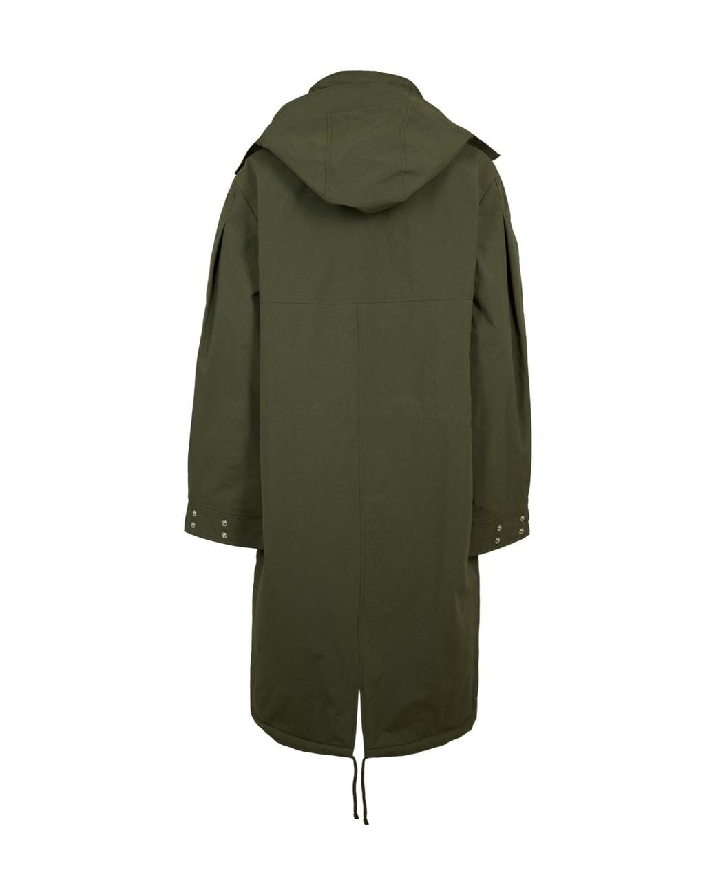 Ganni Green Long Parka Coat