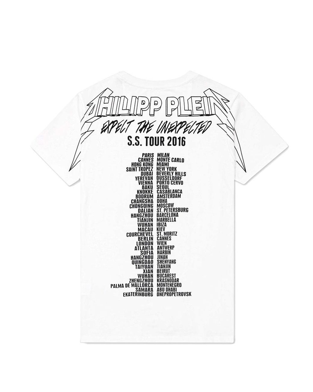 Philipp Plein White Pattern Printed T-Shirt for men
