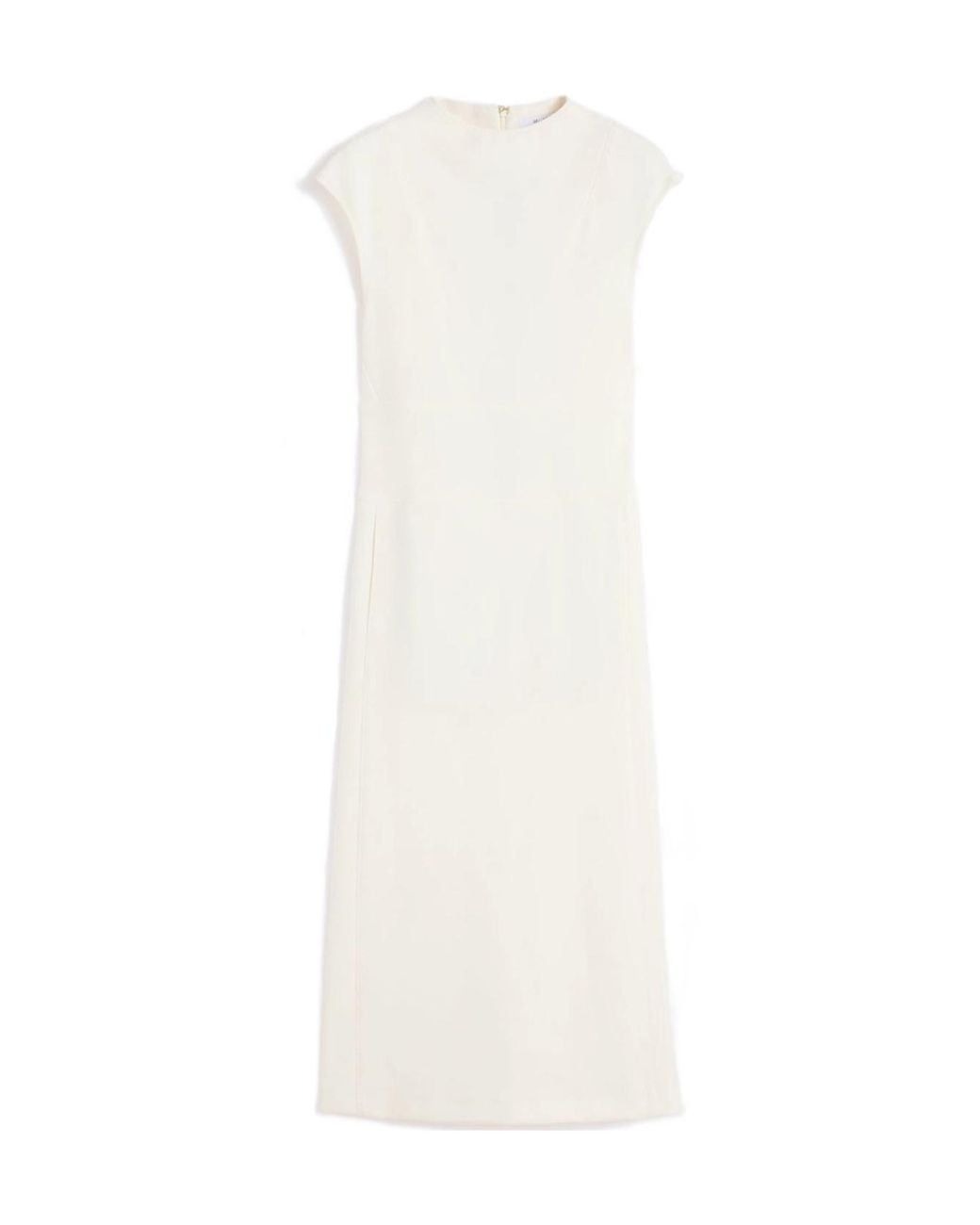 Max Mara White Scuba Jersey Mini Dress