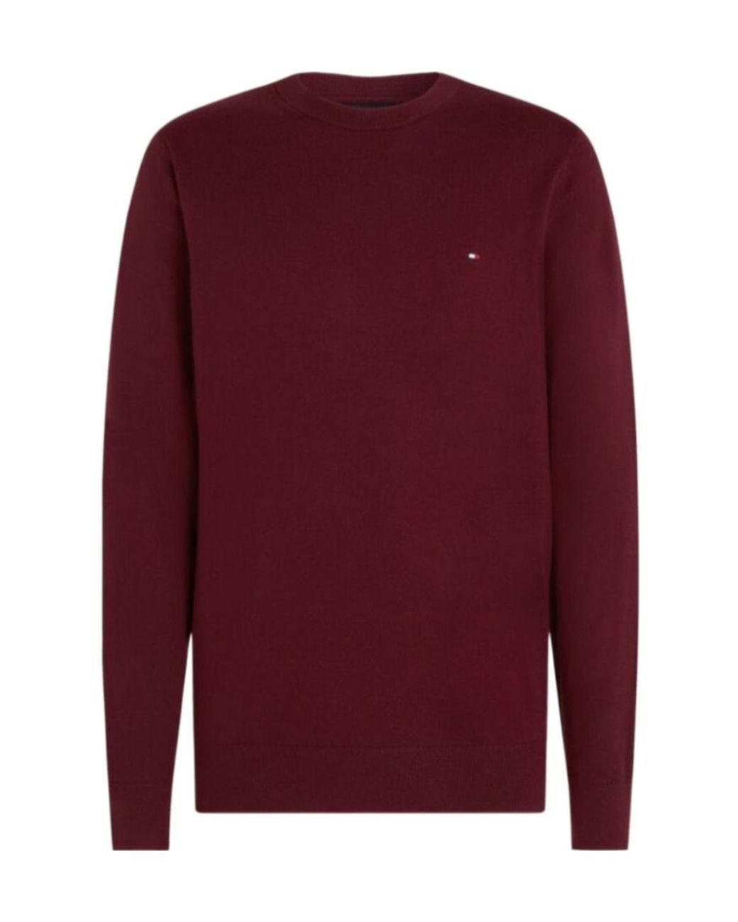 Tommy Hilfiger Red Cotton Cashmere Crew Neck Jumper for men