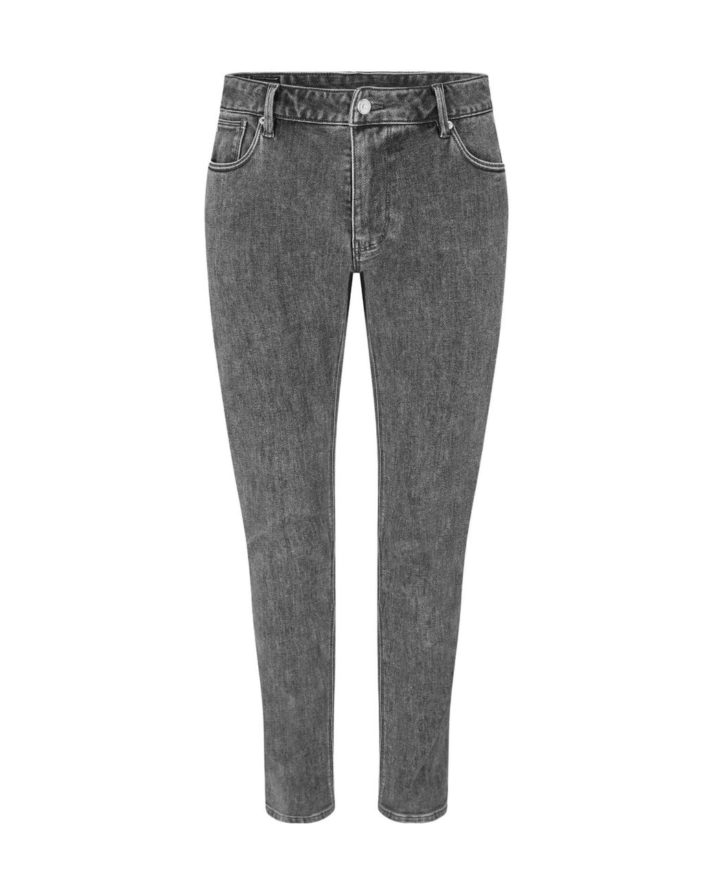 Emporio Armani Gray Solid Color Skinny-Fit Jeans for men