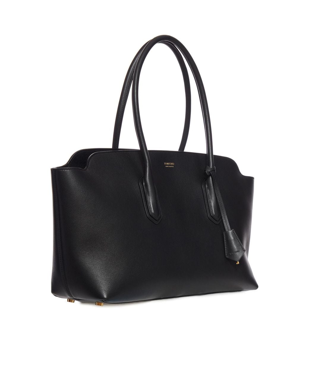 Tom Ford Black Logo Stamp Large Shoulder Bag