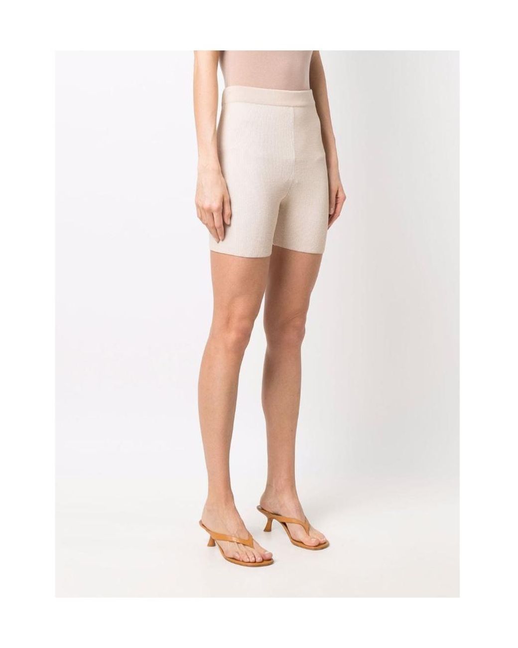 Jacquemus Natural Elastic Belt Shorts