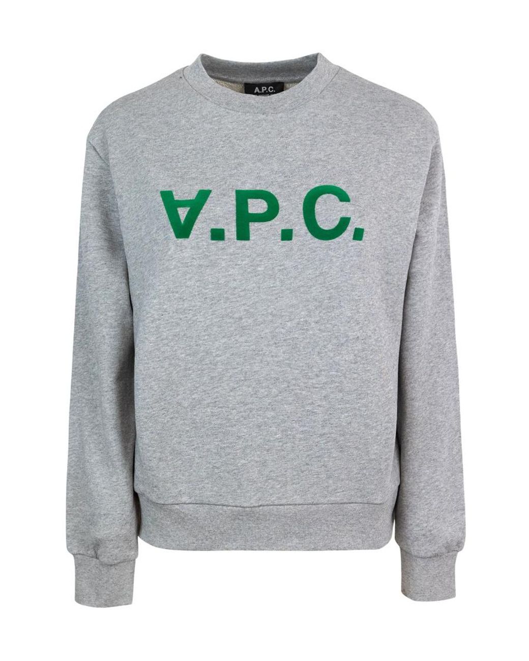 A.P.C. Gray Logo Printed Crewneck Sweatshirt