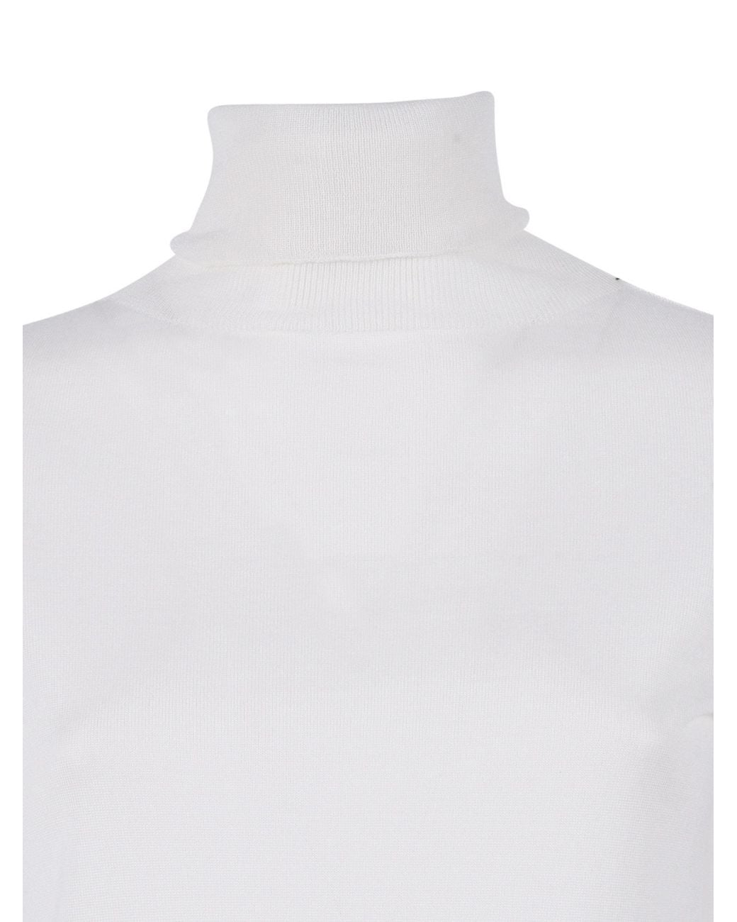 Fabiana Filippi White Turtleneck Sweater
