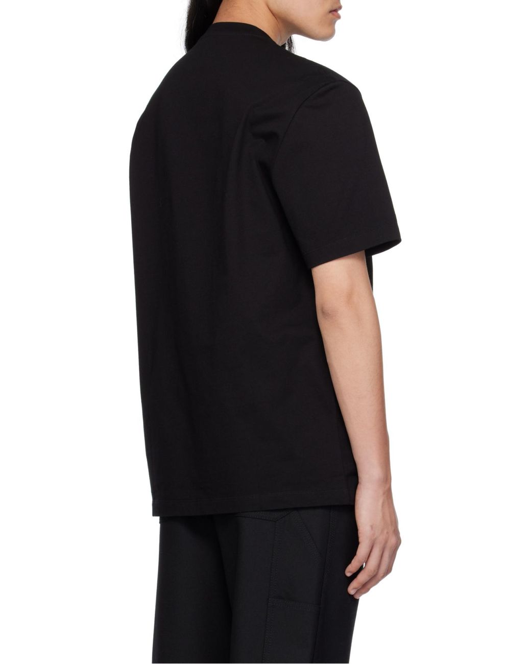 Versace Black T-Shirt With Printed Logo for men