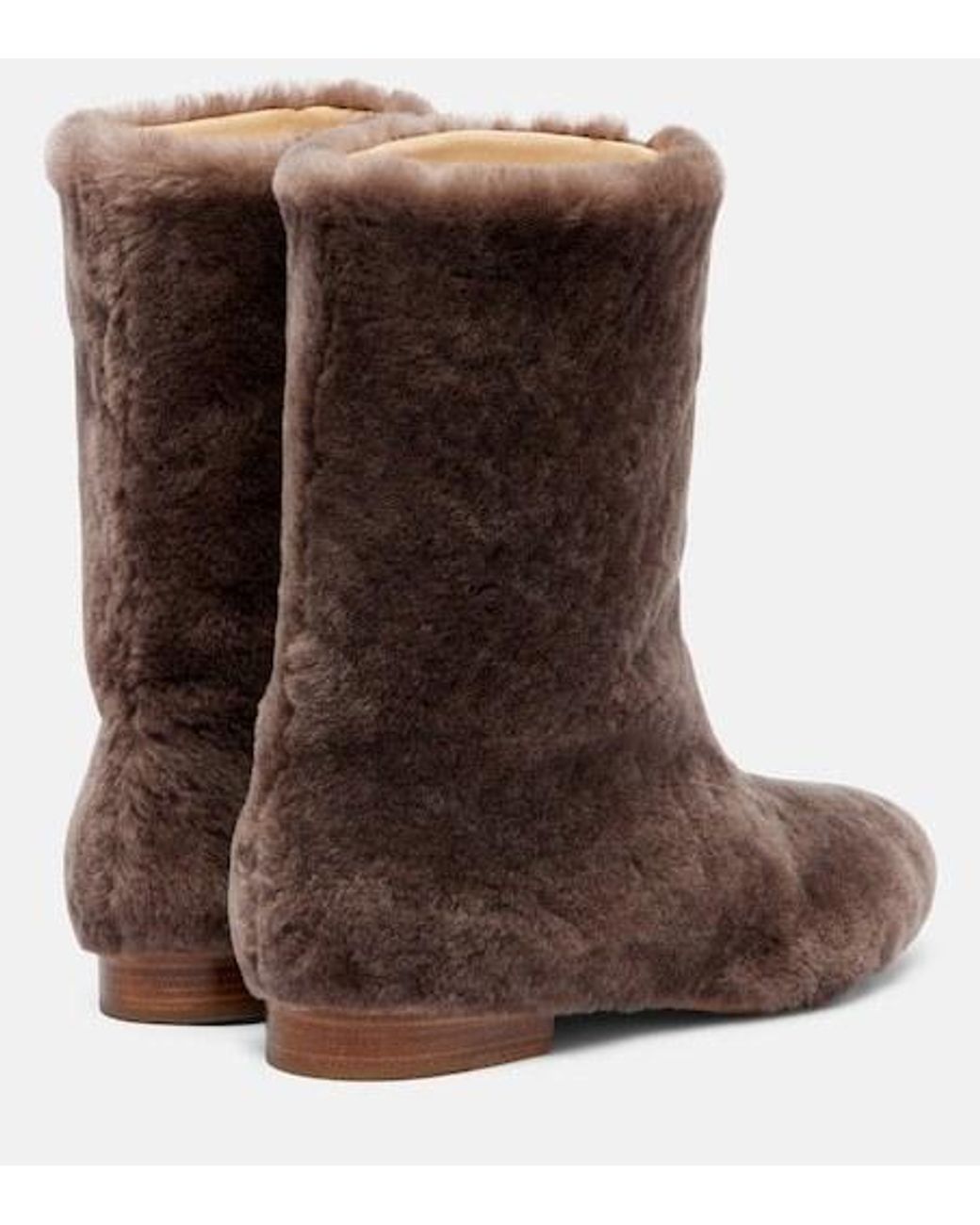 Gabriela Hearst Brown Tina Shearling Mid-Calf Boots