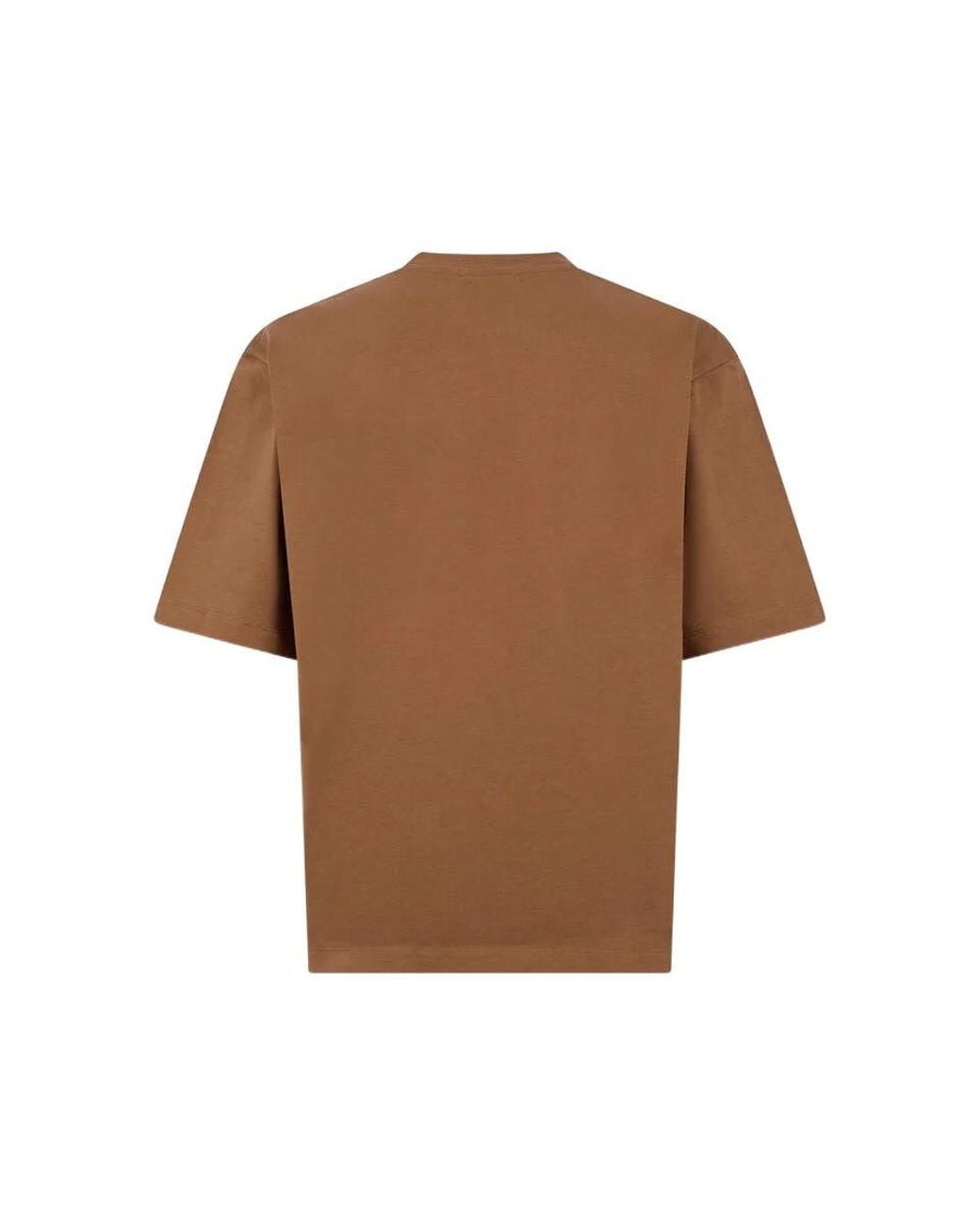 DSquared² Brown Logo Embroidered Crewneck T-Shirt for men