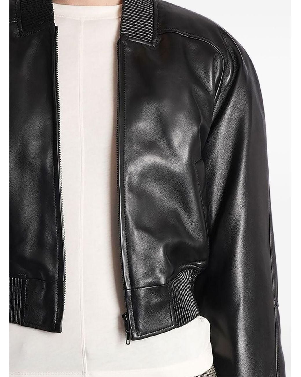 Phoebe Philo Black Pilot Leather Jacket