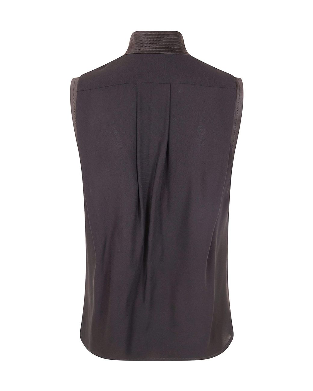 Elisabetta Franchi Black Draped High-Neck Top