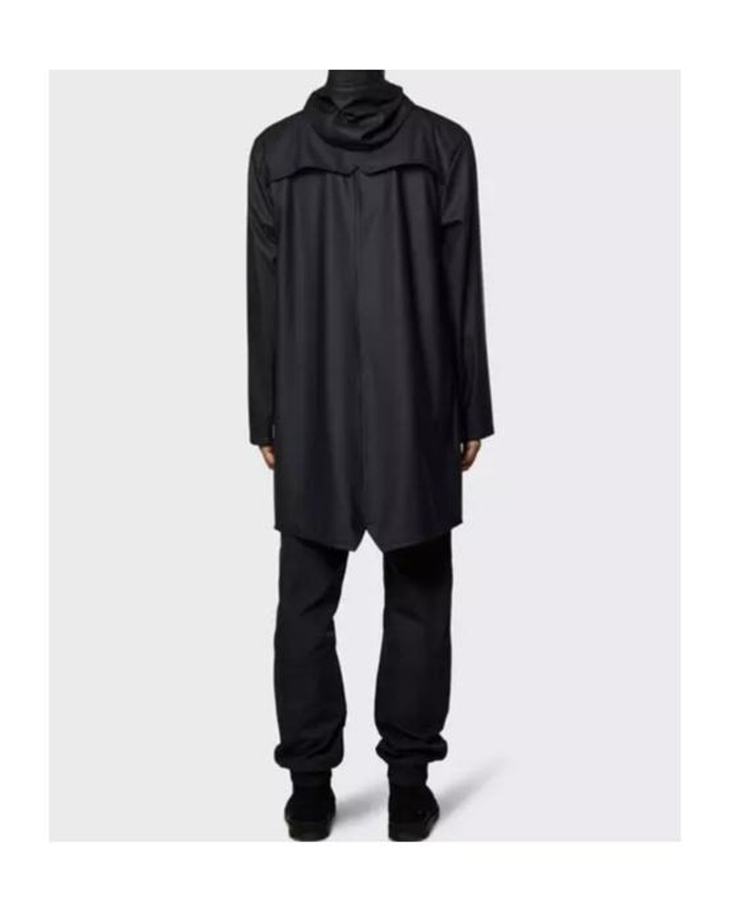 Rains Blue Long-Sleeved Hooded Raincoat for men