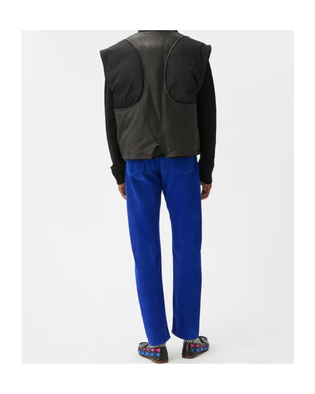 Versace Blue Straight-Leg Corduroy Pants for men