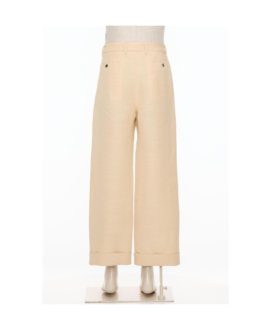 Valentino Natural Pleat Detailed Straight Leg Pants for men