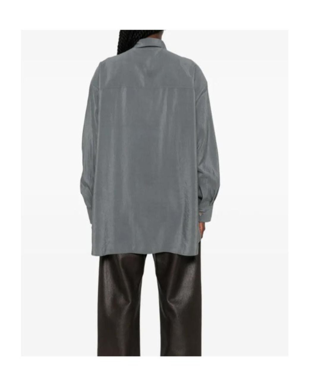 Lemaire Gray Point-Collar Shirt