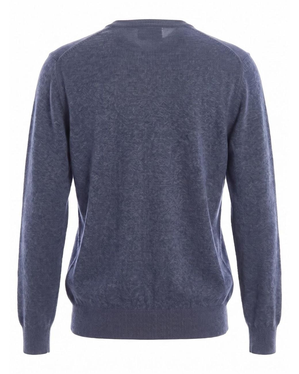 Brunello Cucinelli Blue Cashmere Sweater for men