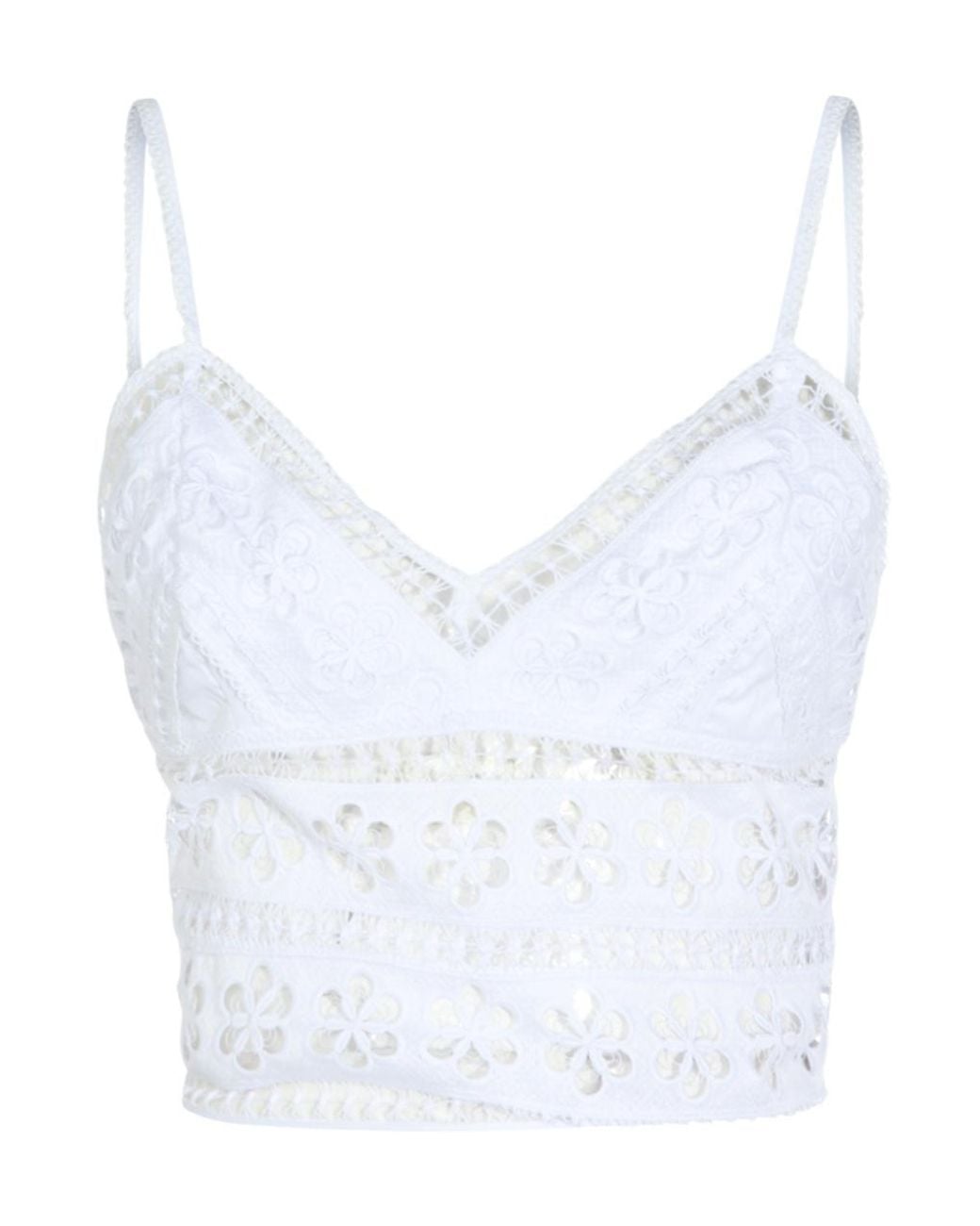 Charo Ruiz Blue Ibiza Ibiza Embroidered Cropped Top