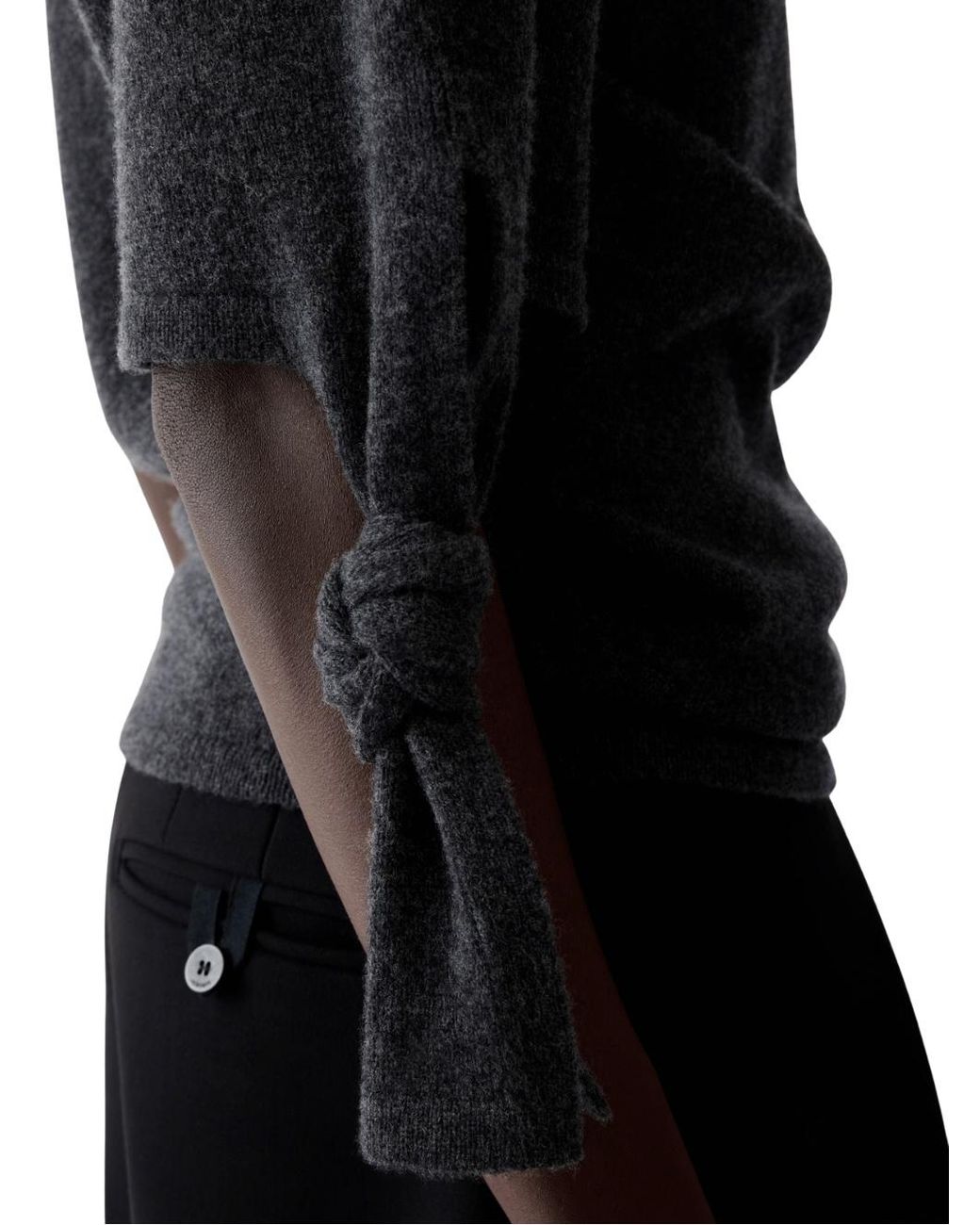Jacquemus Black Mock-Neck Short-Sleeve Knit Top