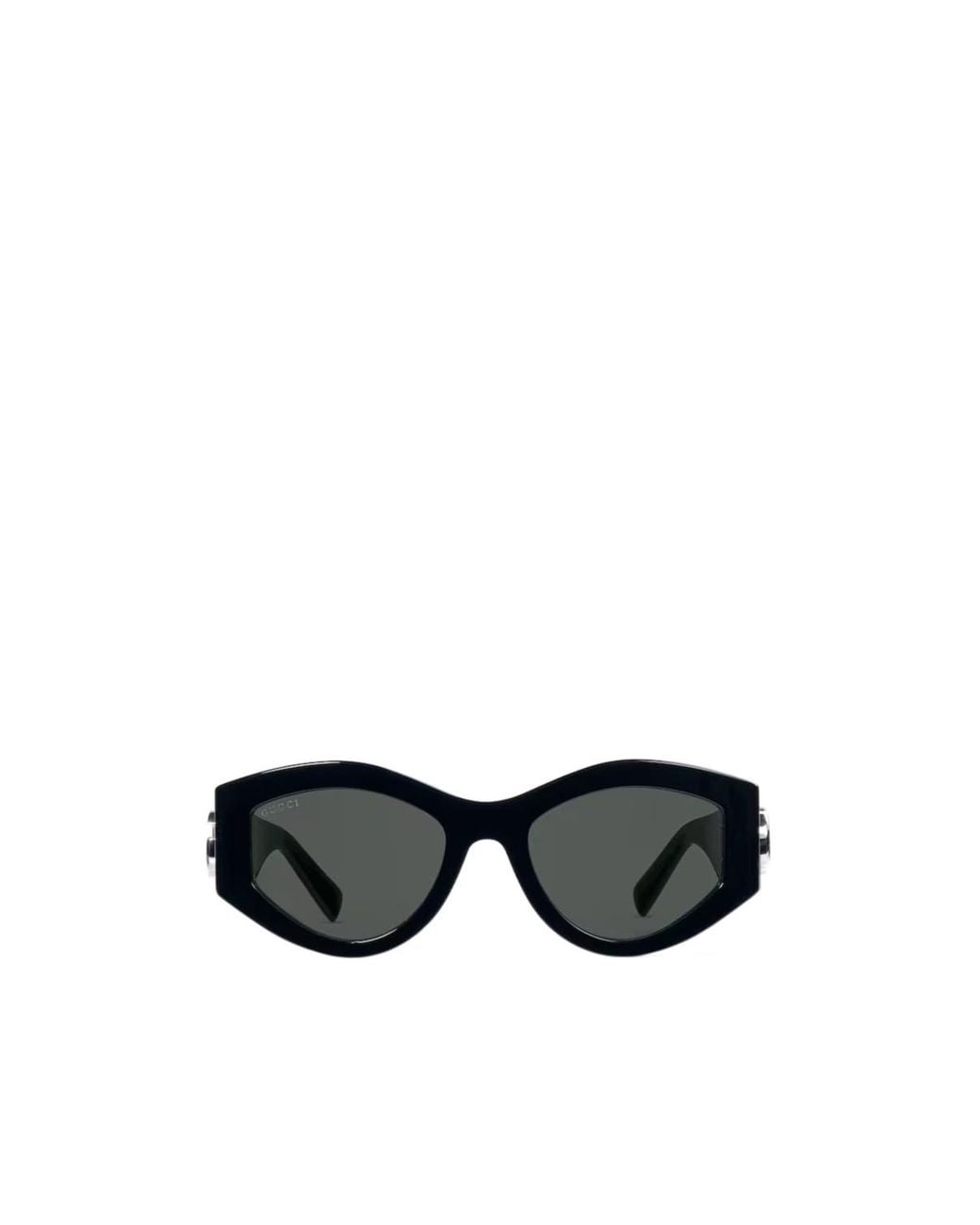 Gucci Black Eyewear Oval Frame Sunglasses