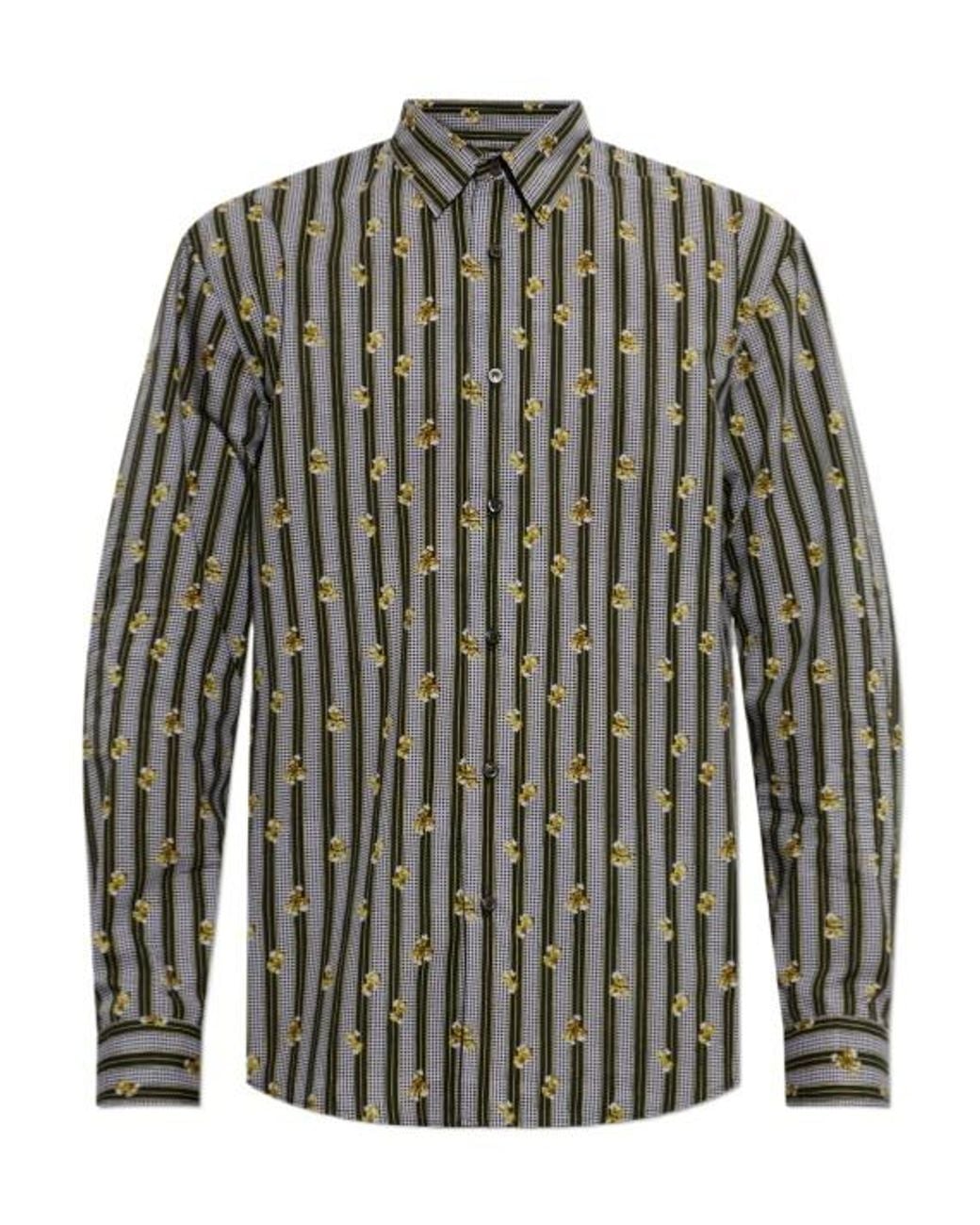 Dries Van Noten Gray Long Sleeve Buttoned Shirt for men