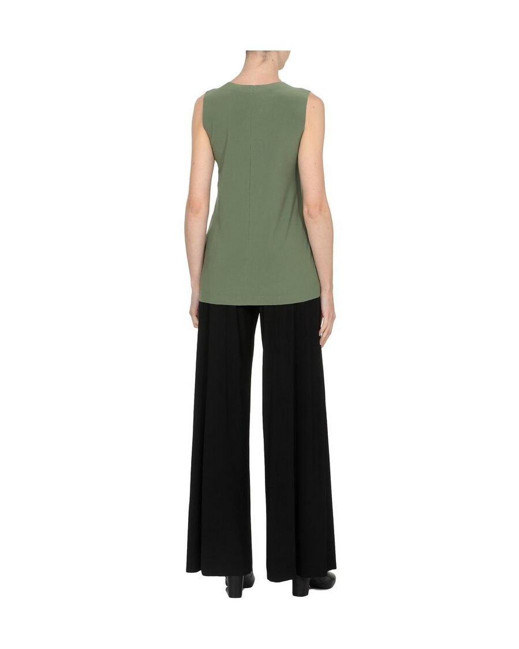 Norma Kamali Green Sleeveless Crewneck Top