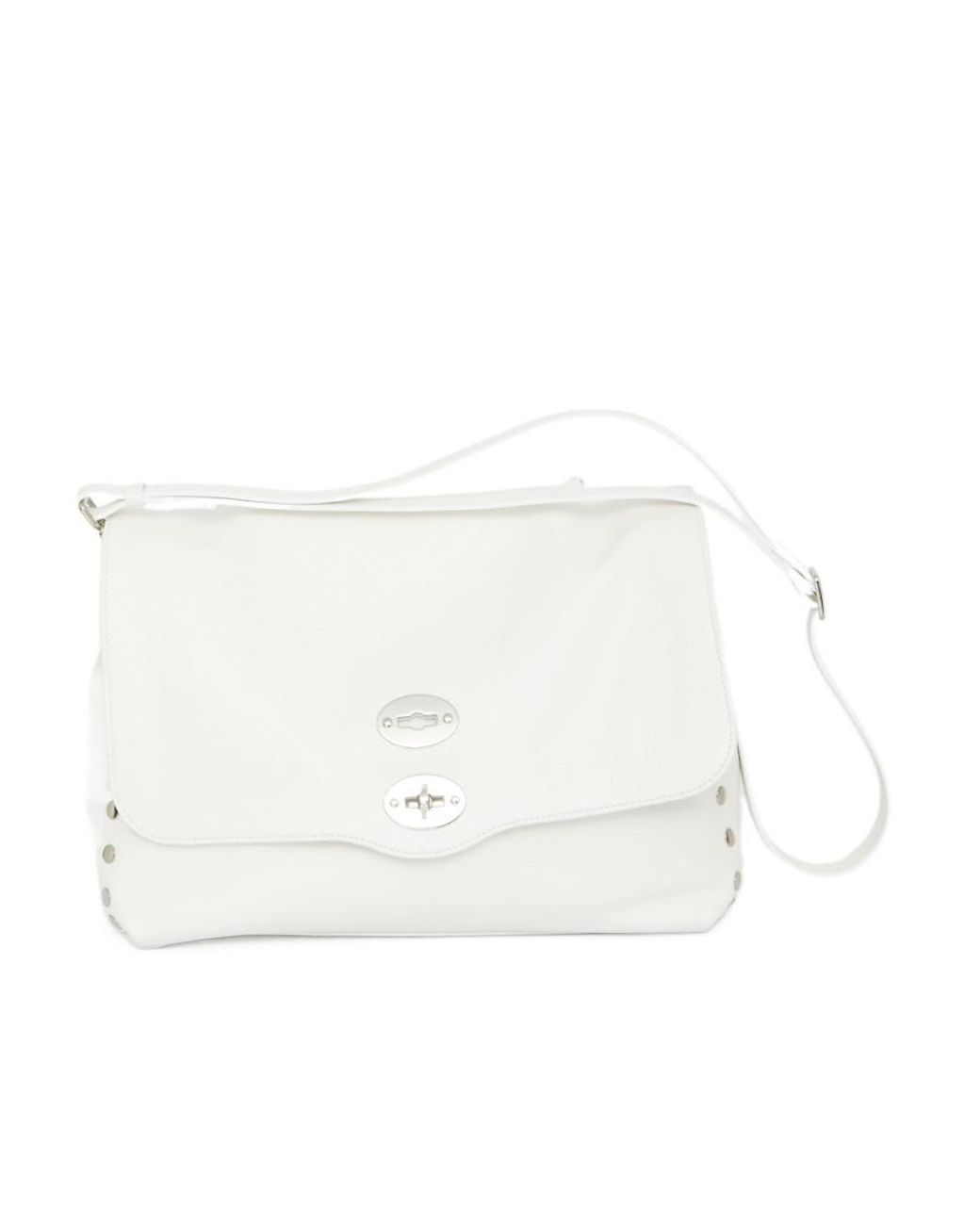Zanellato White Logo Shoulder Bag