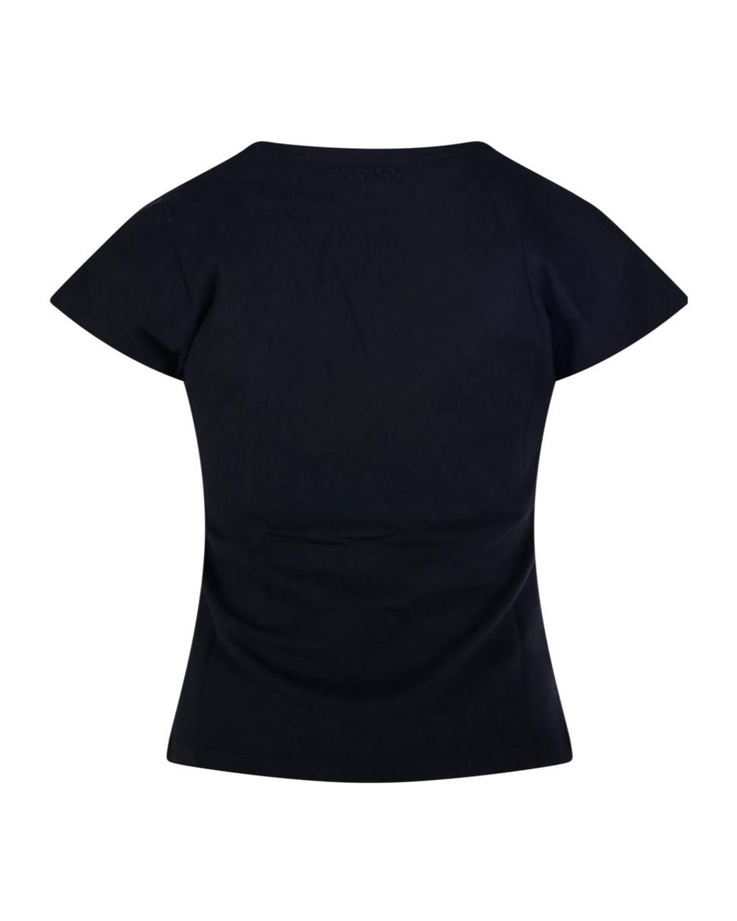 Isabel Marant Black Nadrine Draped V-Neck Top