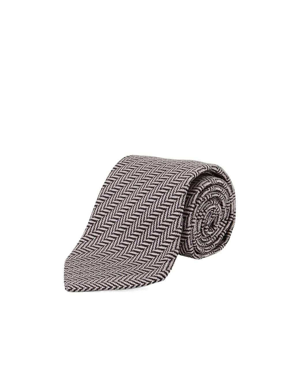 Tom Ford Gray Geometric Pattern Tie for men