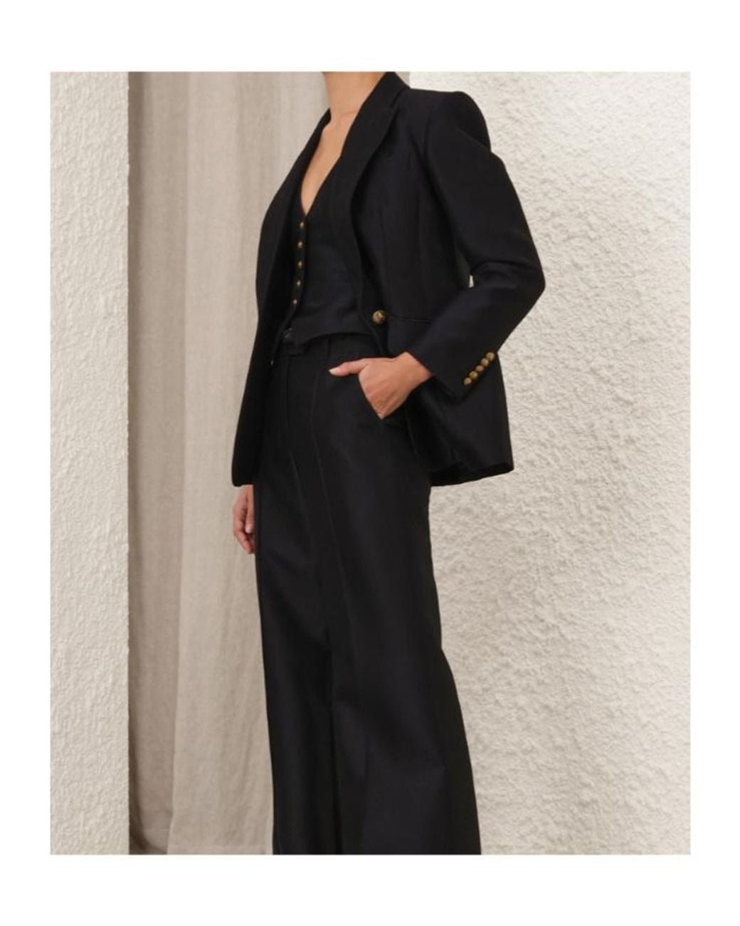 Zimmermann Black Hypnotic Tailored Jacket