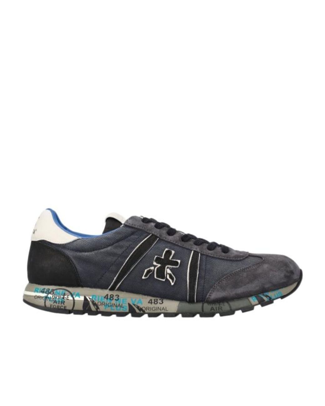 Premiata Black Round-Toe Sneakers for men