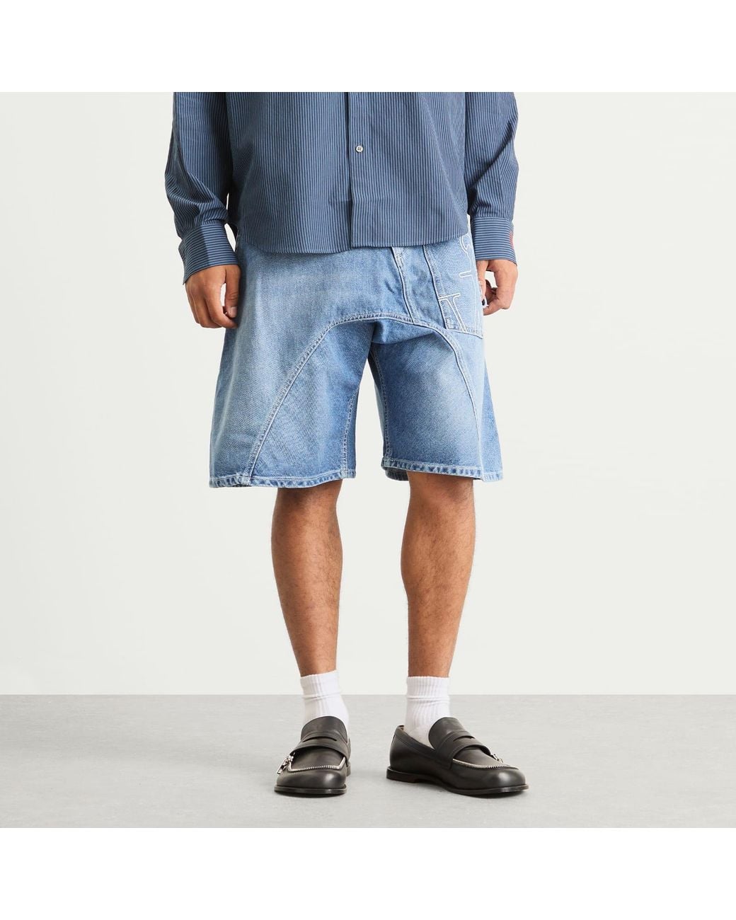 J.W. Anderson Blue Twisted Workwear Shorts for men