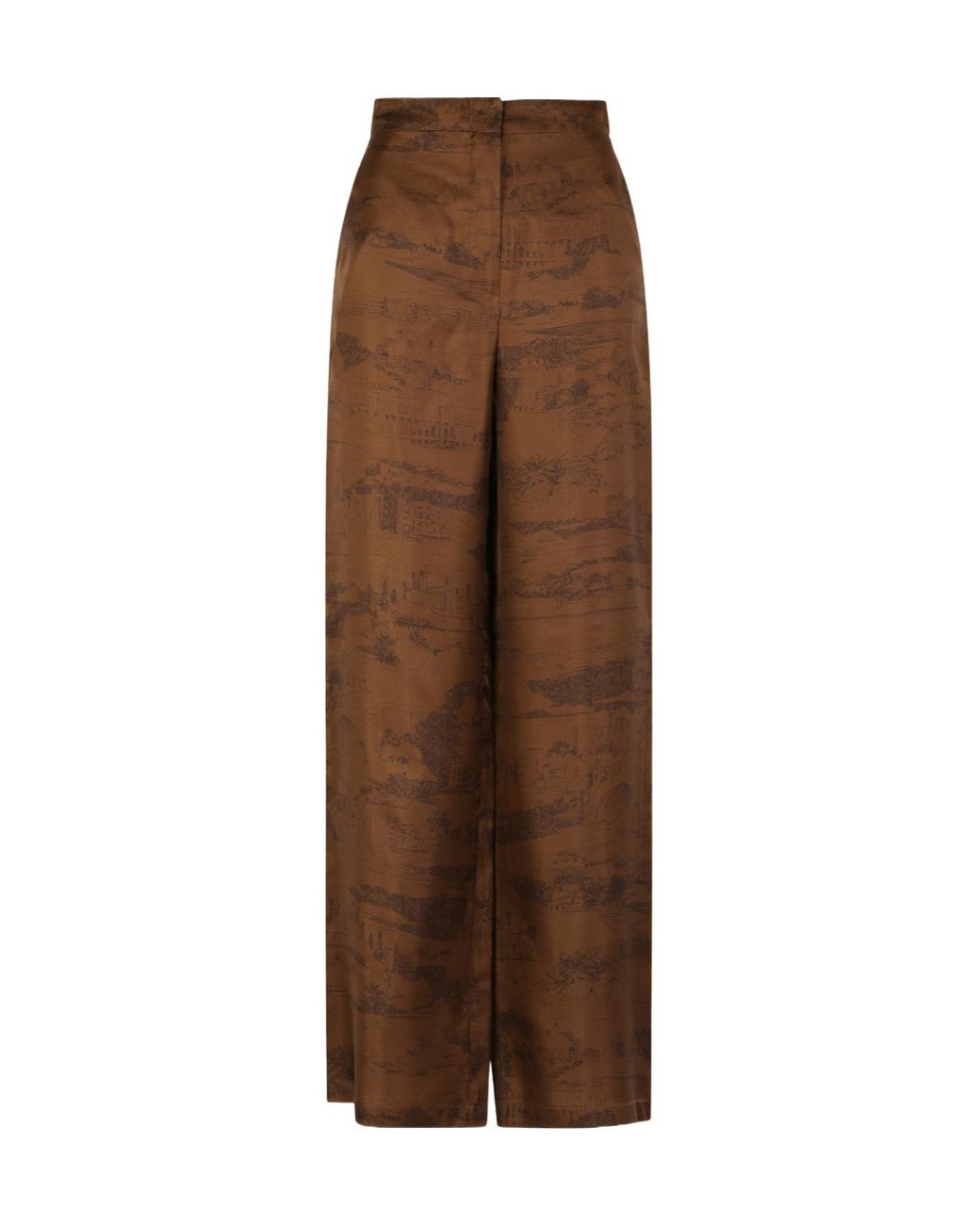 Max Mara Brown Studio Vasaio Palazzo Pants