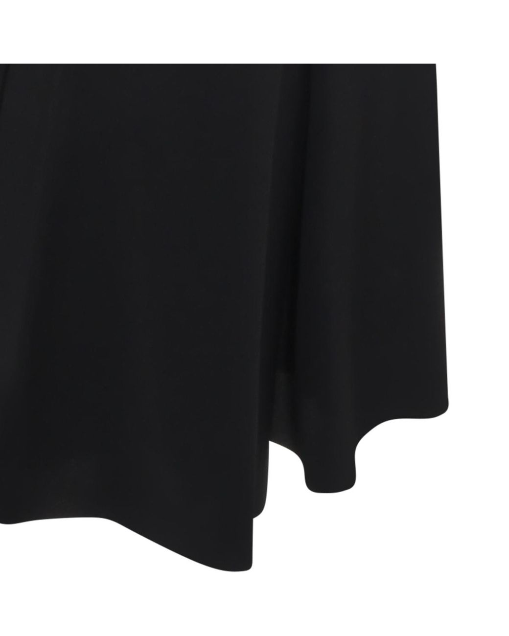 Rick Owens Black Draped Midi Skirt