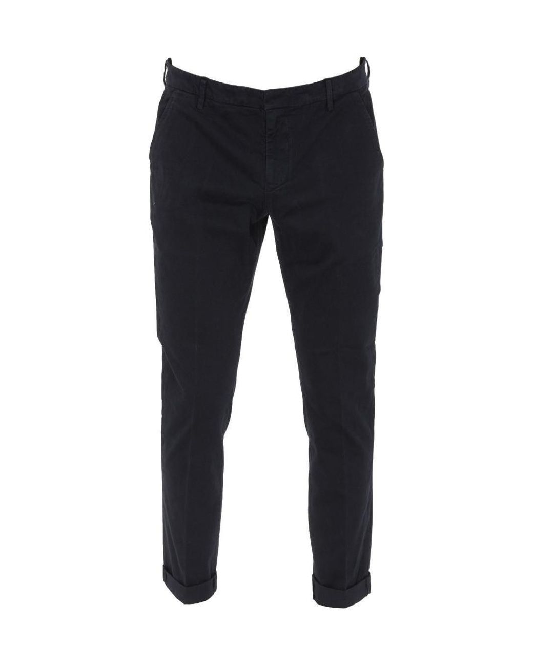 Dondup Black Slim Chino Pants for men