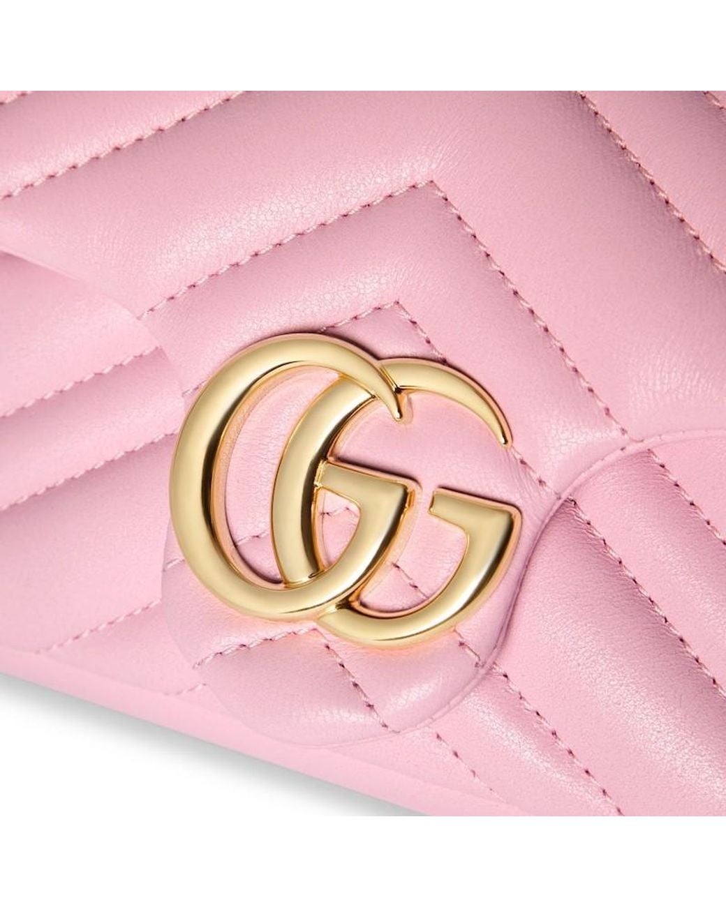 Gucci Pink Gg Marmont Mini Shoulder Bag