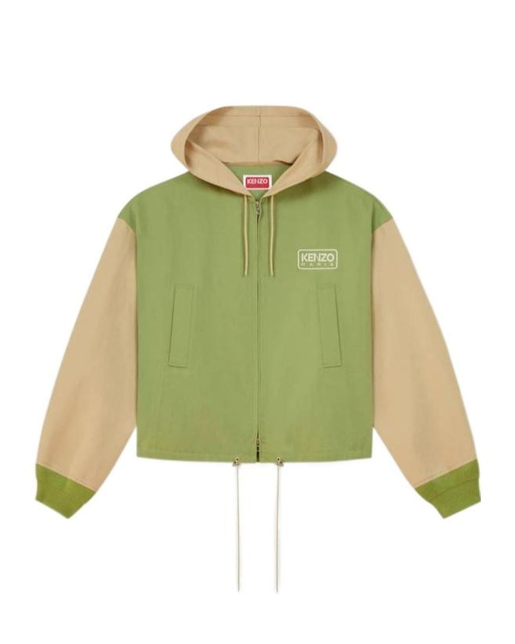 KENZO Green Hooded Parka for men
