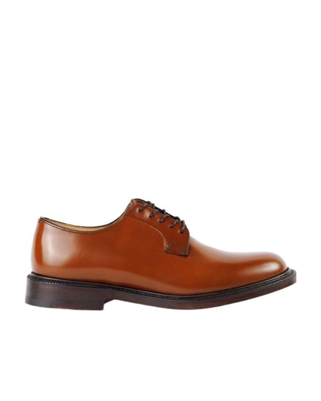Church's Brown Leather Lace Derby Shoes for men