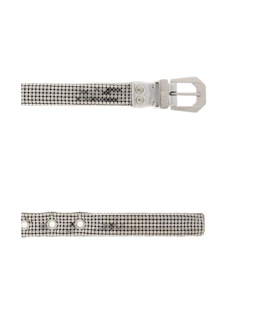 Versace White Logo-Engraved Buckle Belt